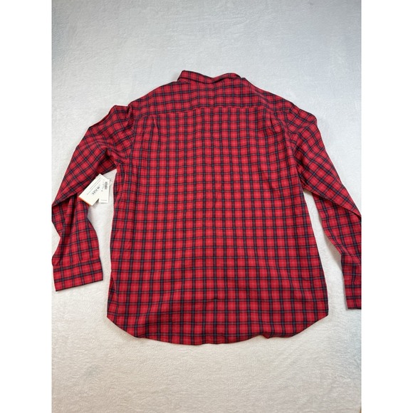 Old Navy Button Down Shirt Mens Size XL Red Blue Long Sleeve Chest Pocket *New* - Picture 6 of 6